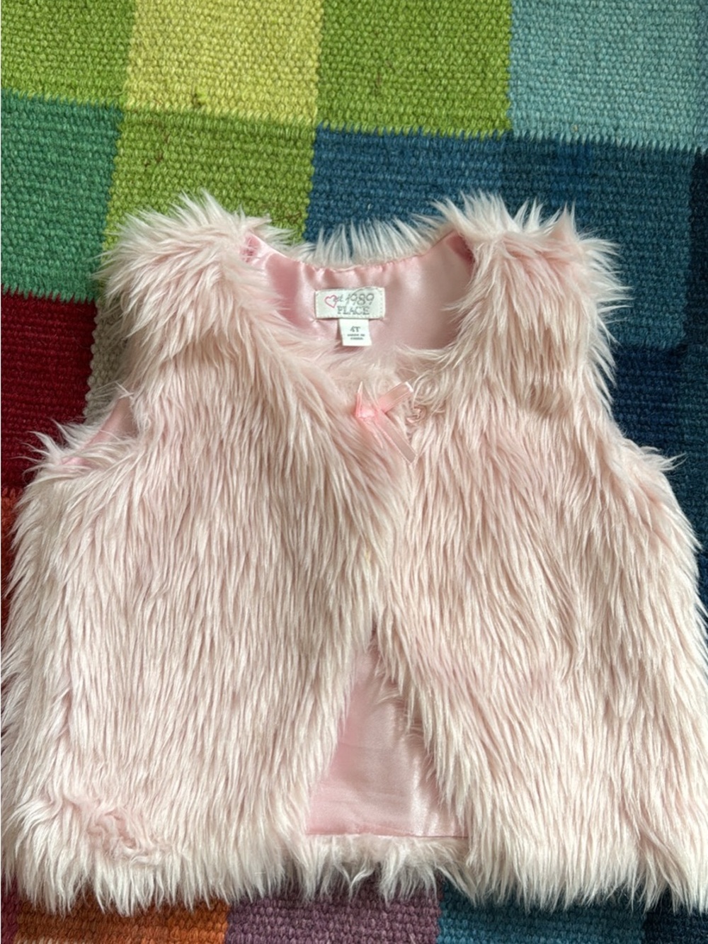 The Children's Place Pink Faux Fur Vest